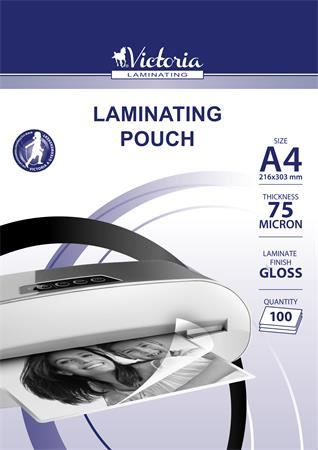 Victoria meleglamináló fólia, 75 mikron, A4, fényes (ILKVF754) Victoria meleglamináló fólia, 75 mikron, A4, fényes (ILKVF754)