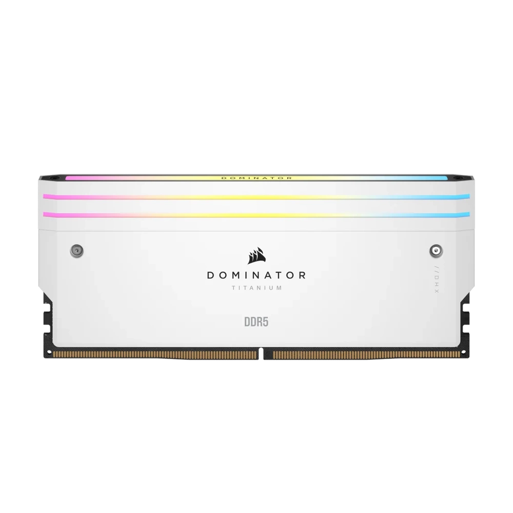 Corsair 96GB DDR5 6400MHz Kit(2x48GB) Dominator Titanium RGB Memória Fehér