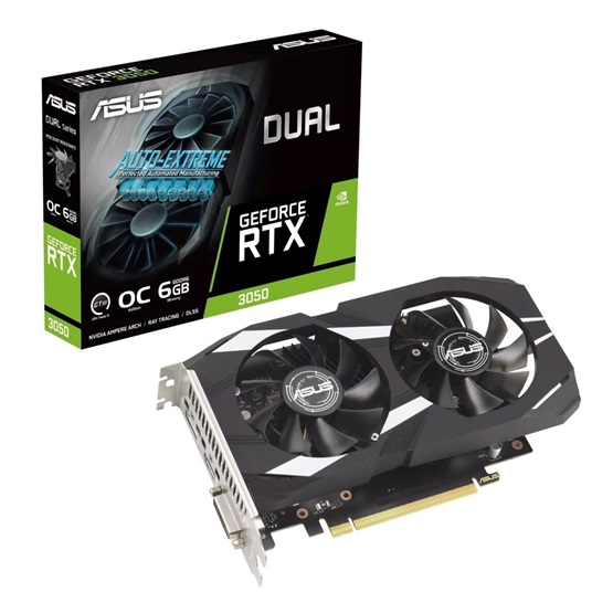 ASUS DUAL-RTX3050-O6G NVIDIA RTX 3050 6GB GDDR6 VGA 