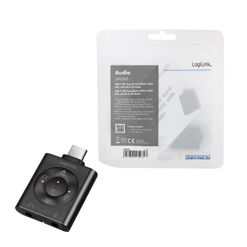 Logilink UA0365 USB-C audioadapter  