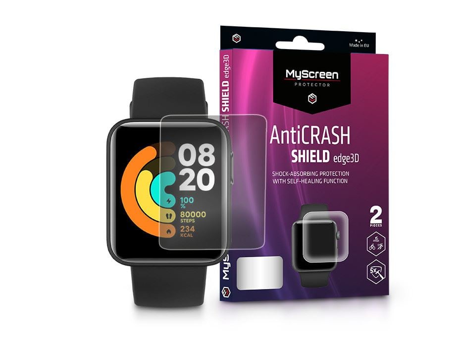 MyScreen Protector AntiCrash Shield Edge3D Xiaomi Mi Watch Lite ütésálló képernyővédő fólia 2db/csomag (LA-1921)