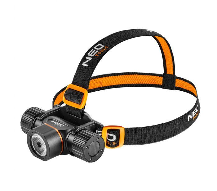 Neo Tools 99-029 Fejlámpa+zseblámpa 2az1-ben tölthető USB 2000lm CREE XHP50.2 LED 20W
