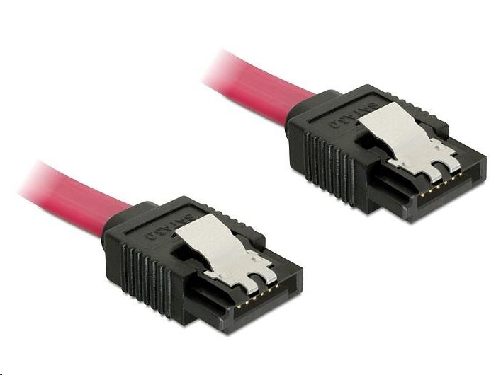 Delock 82674 SATA3 adatkábel 10cm piros
