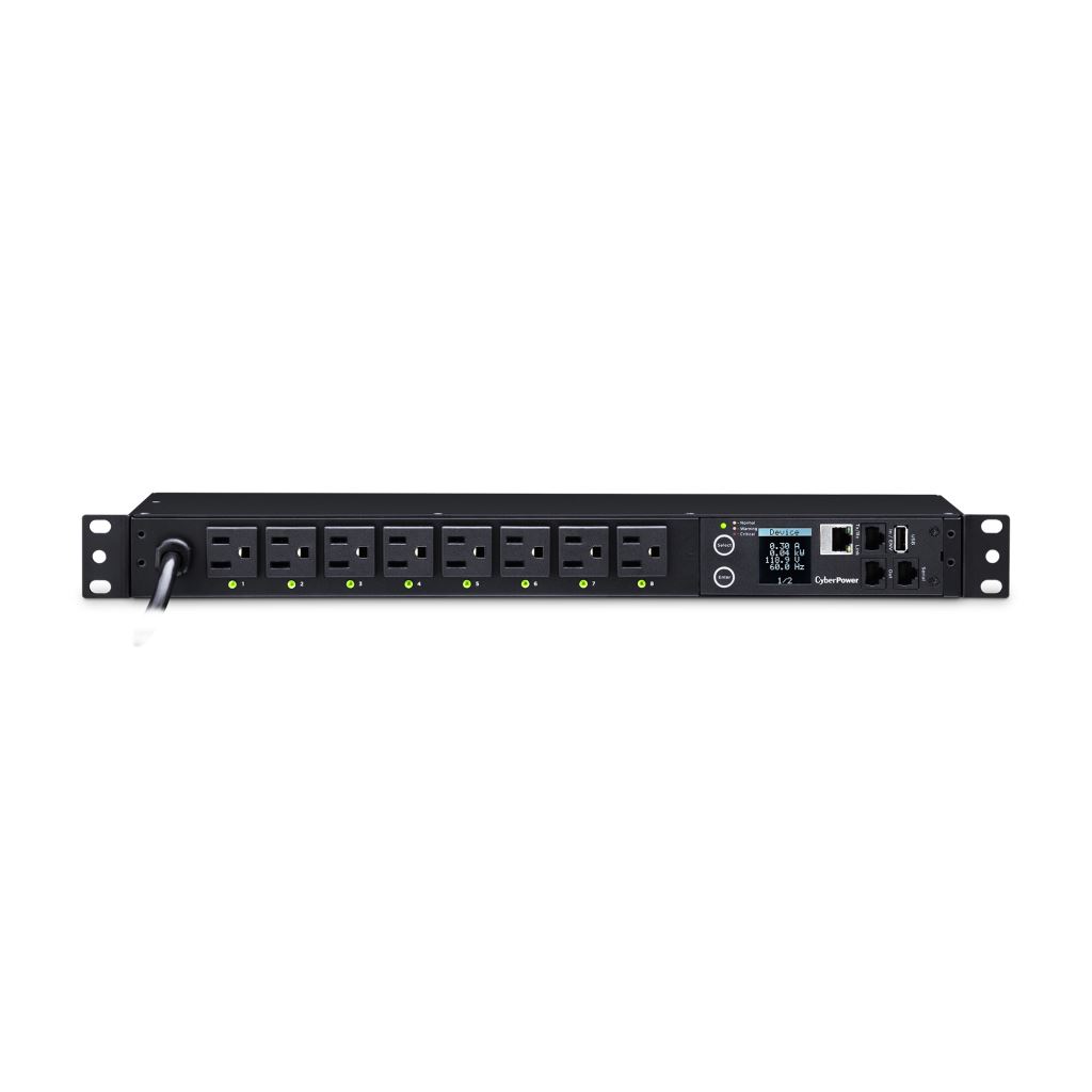 CyberPower Switched PDU 1U túlfeszültségvédő 8xNEMA 5-15R dugalj 3.7m (PDU41005) CyberPower Switched PDU 1U túlfeszültségvédő 8xNEMA 5-15R dugalj 3.7m (PDU41005)