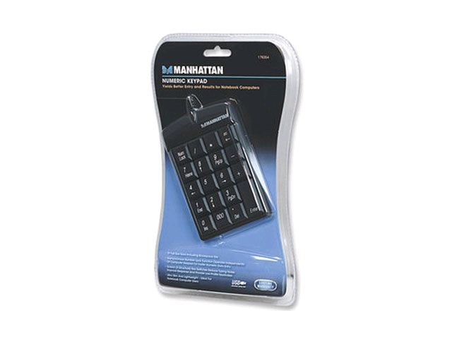 Manhattan Ultra Slim numerikus billentyűzet fekete USB (176354) Manhattan Ultra Slim numerikus billentyűzet fekete USB (176354)
