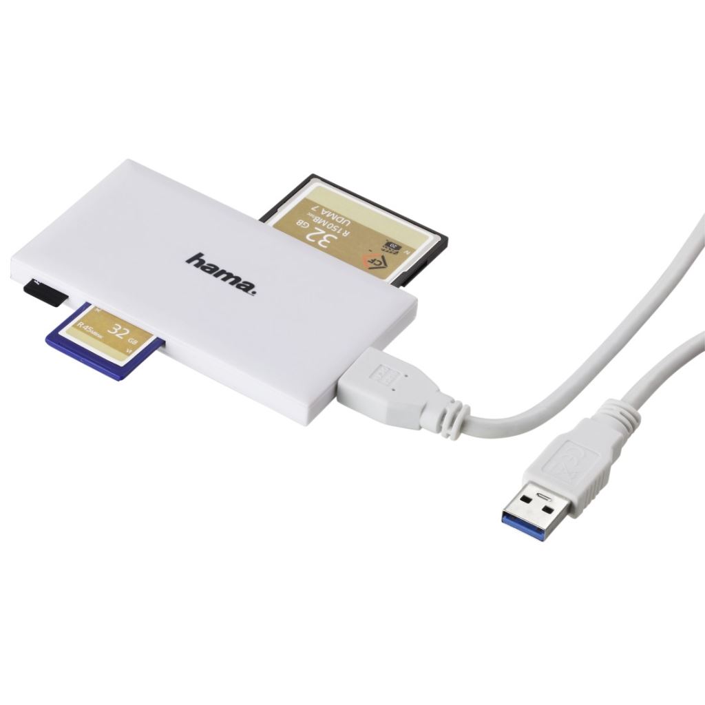 Hama Superspeed Slim Multi kártyaolvasó USB3.0 fehér (181017) Hama Superspeed Slim Multi kártyaolvasó USB3.0 fehér (181017)