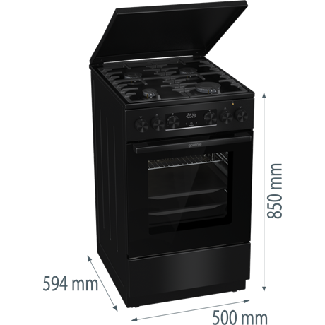 Gorenje MEKS5141BM TŰZHELY KOMBINÁLT