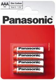 Panasonic 1.5V Cink-Carbon AAA ceruza elem (4db / csomag) (R03R/4BPACK) Panasonic 1.5V Cink-Carbon AAA ceruza elem (4db / csomag) (R03R/4BPACK)