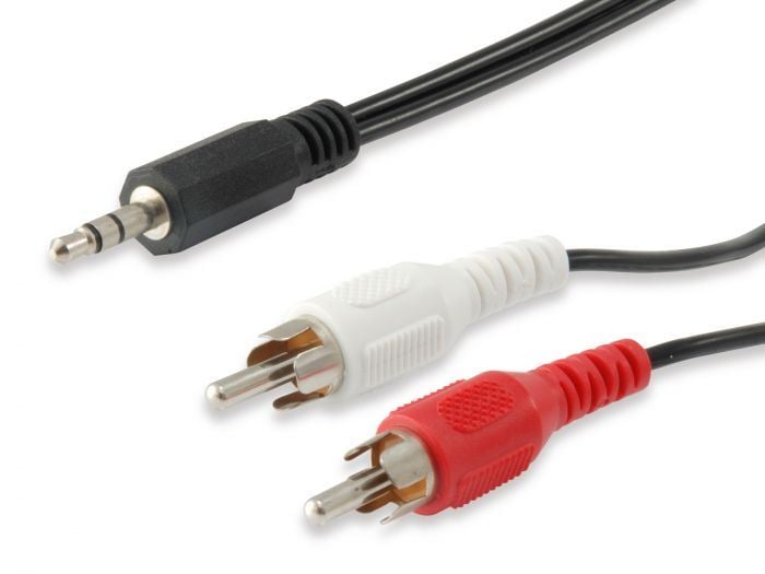 Equip Jack 3,5 mm - 2x RCA audio kábel 2,5 m (14709207) Equip Jack 3,5 mm - 2x RCA audio kábel 2,5 m (14709207)