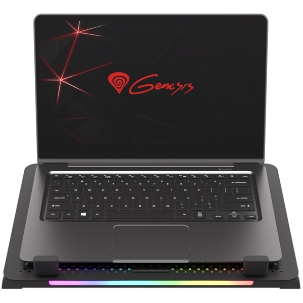 Natec Genesis Oxid 450 RGB 15.6"-17.3" Notebook hűtő fekete (NHG-1678)
