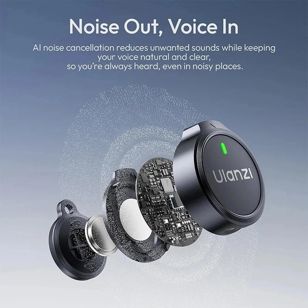 Ulanzi A21 csiptetős vezeték nélküli mikrofon 2db mikrofon zajszűrés Lighting fekete, fehér