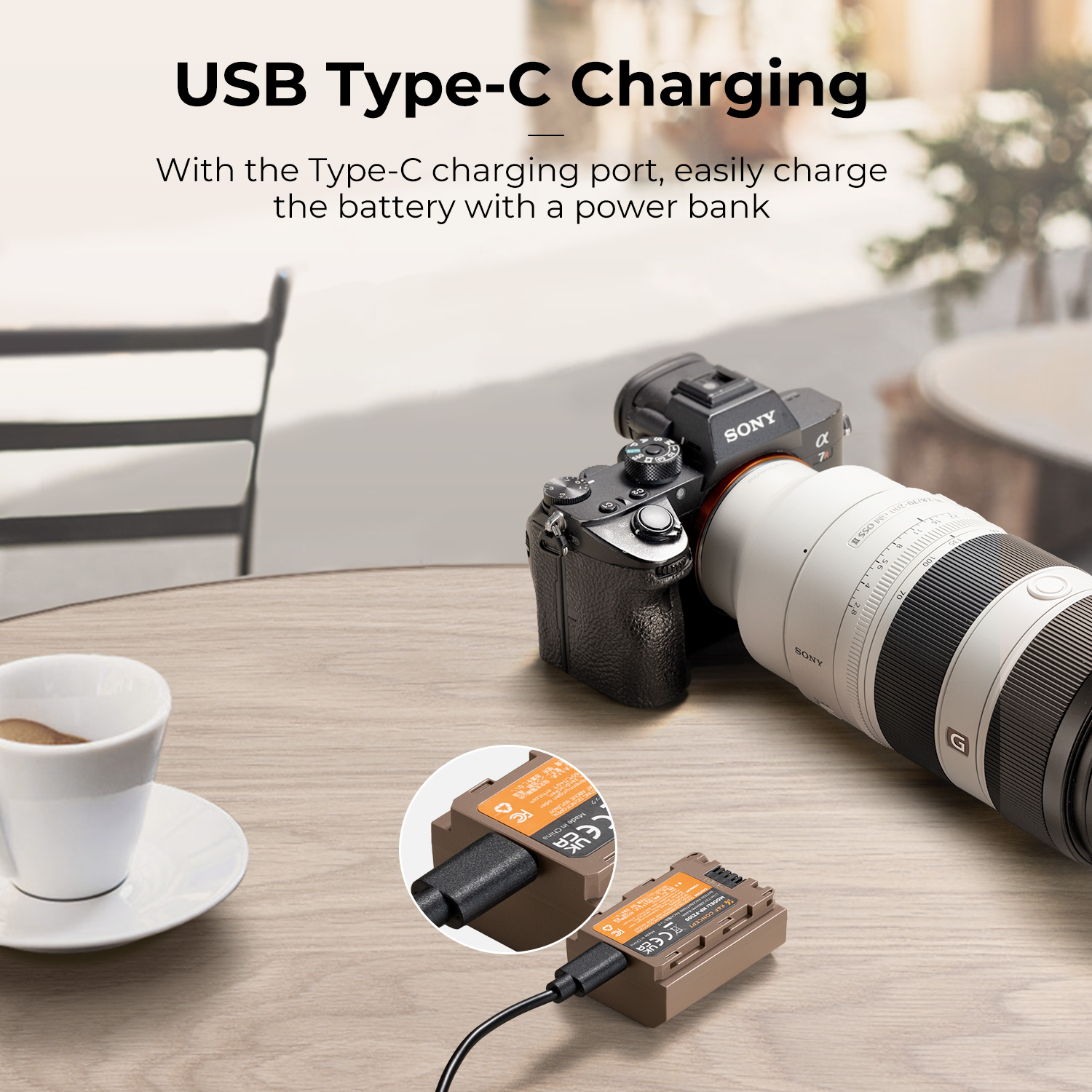 K&F Concept NP-FZ100 akkumulátor 2280mAh, USB-C csatlakozóval K&F Concept NP-FZ100 akkumulátor 2280mAh, USB-C csatlakozóval
