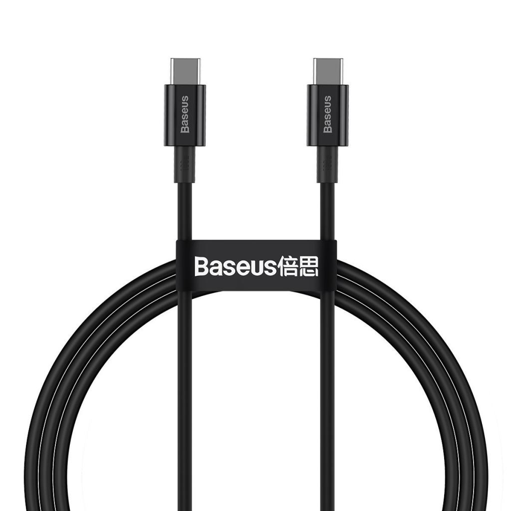 Baseus Superior sorozatú USB-C-USB-C töltőkábel, 100 W, 1m, fekete (CATYS-B01)
