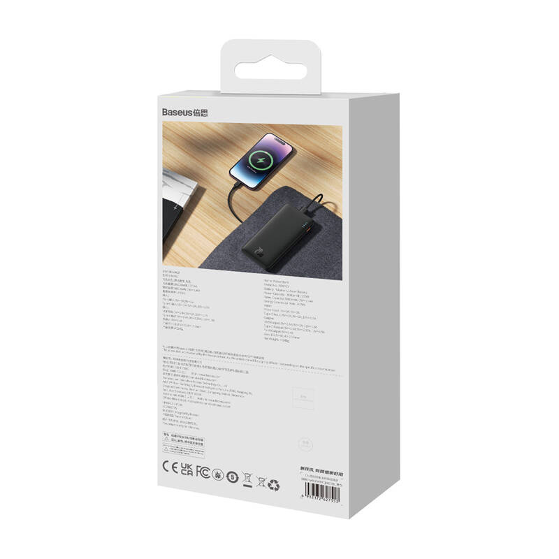 Baseus 10000mAh  20W  Airpow powerbank  Fekete 