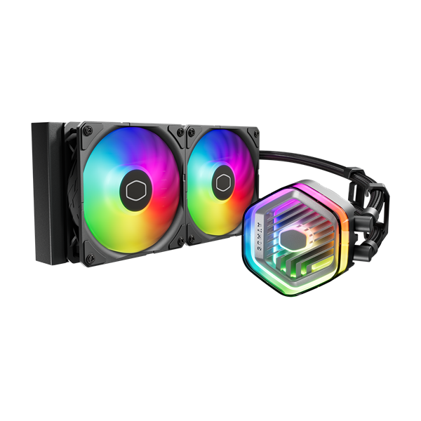 COOLER MASTER CPU hűtő MASTERLIQUID 240 ATMOS (vízhűtés), 2 Ventilátoros, ARGB Gen2, fekete COOLER MASTER CPU hűtő MASTERLIQUID 240 ATMOS (vízhűtés), 2 Ventilátoros, ARGB Gen2, fekete
