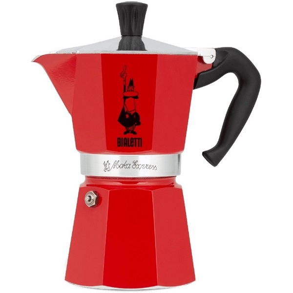 Bialetti Moka Express 6 személyes kotyogós kávéfőző piros (4943)