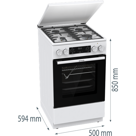 Gorenje GKS5C72WF Kombinált tűzhely