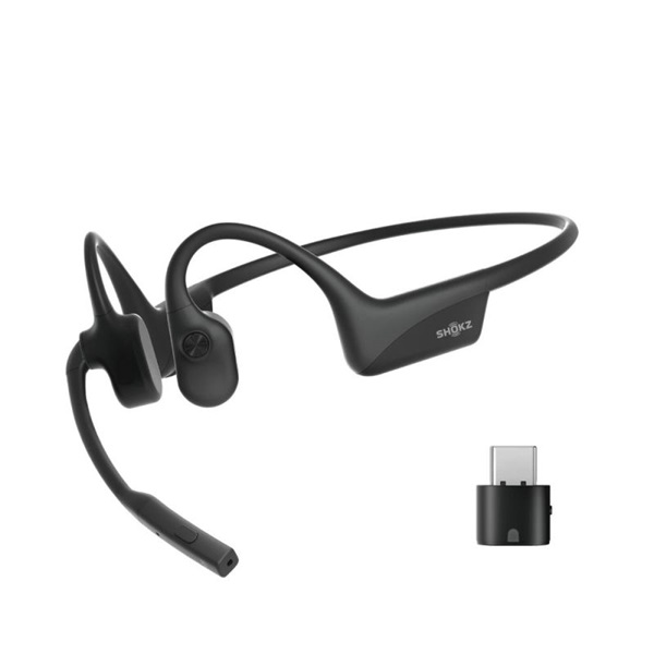 Shokz OpenComm2 csontvezetéses Bluetooth fekete Open-Ear headset + USB-C adapter Shokz OpenComm2 csontvezetéses Bluetooth fekete Open-Ear headset + USB-C adapter