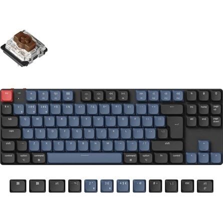 Keychron K1P-H3-UK K1 Pro Swappable Gateron RGB Backlight Brown Switch UK billentyűzet Keychron K1P-H3-UK K1 Pro Swappable Gateron RGB Backlight Brown Switch UK billentyűzet