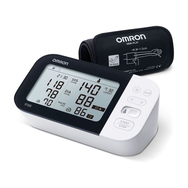 Omron M7 Intelli IT Intellisense „okos” felkaros vérnyomásmérő (HEM-7361T-EBK)