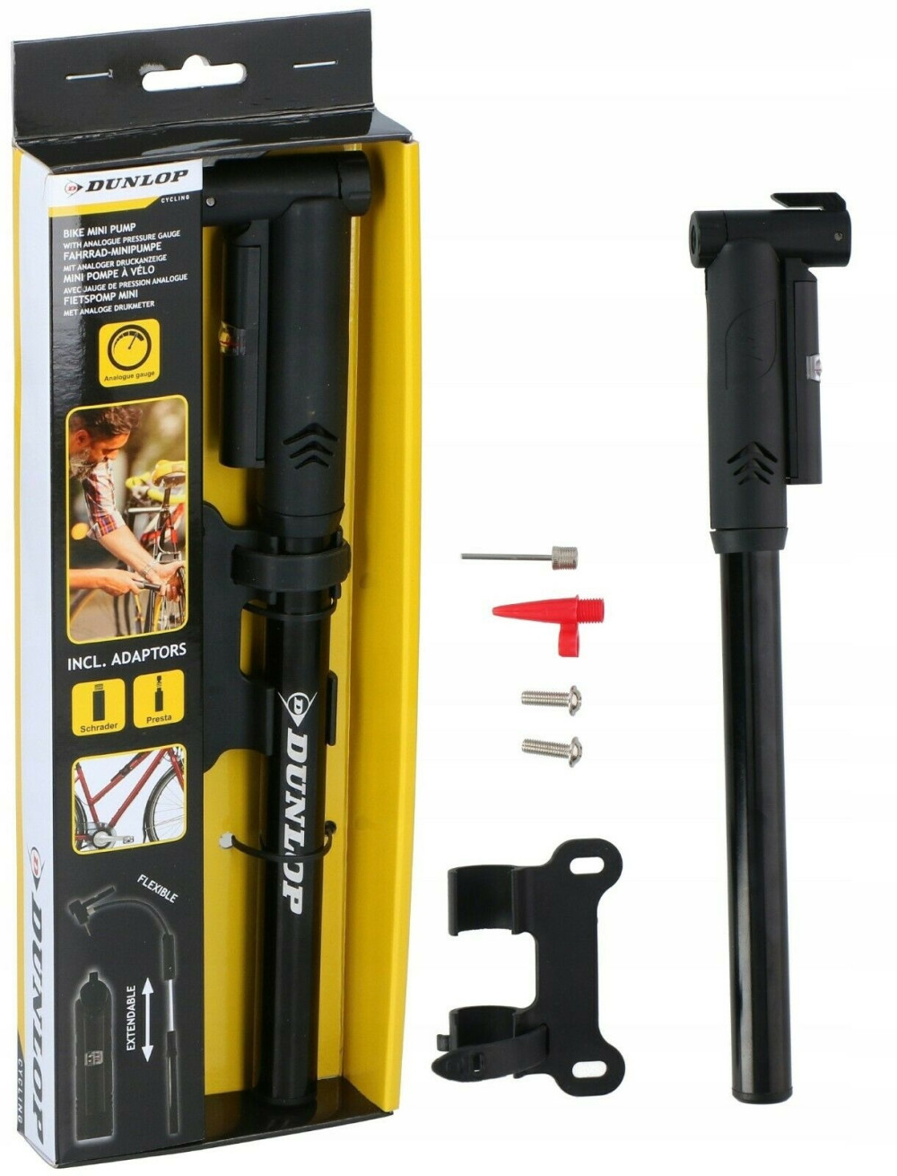 Dunlop , Kerékpáros Pumpa Mini, Mérőórával (33170503)