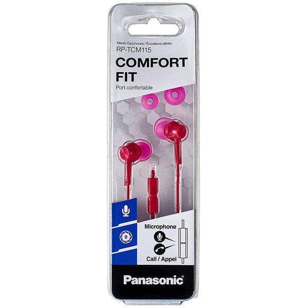 Panasonic RP-TCM115E-P mikrofonos fülhallgató pink