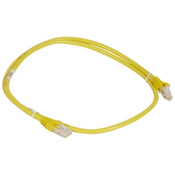Legrand Cat6A (U/UTP) sárga 1 méter LCS3 árnyékolatlan patch kábel Legrand Cat6A (U/UTP) sárga 1 méter LCS3 árnyékolatlan patch kábel
