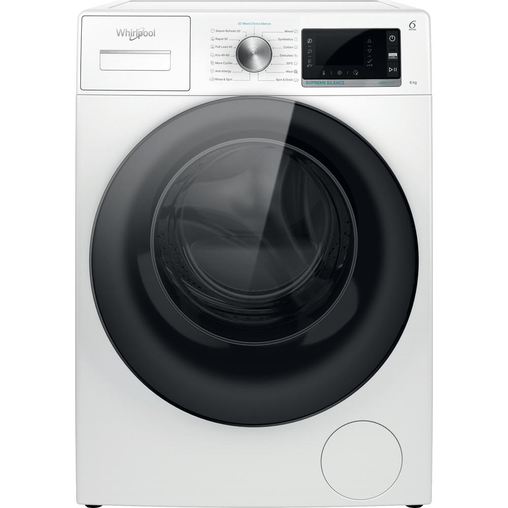 Whirlpool W6X W845WB EE Elöltöltős mosógép – 8 kg, 1400 ford./perc, B Energiaosztály, 6. Érzék technológia, Gőz program Whirlpool W6X W845WB EE Elöltöltős mosógép – 8 kg, 1400 ford./perc, B Energiaosztály, 6. Érzék technológia, Gőz program