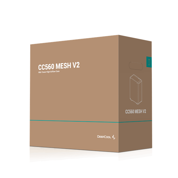 DeepCool CC560 MESH V2  ablakos  Számítógépház   fekete