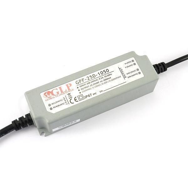 GLP GPF-25D-1050 25.2W 15~24V 25.2W 1050mA IP67 LED tápegység GLP GPF-25D-1050 25.2W 15~24V 25.2W 1050mA IP67 LED tápegység