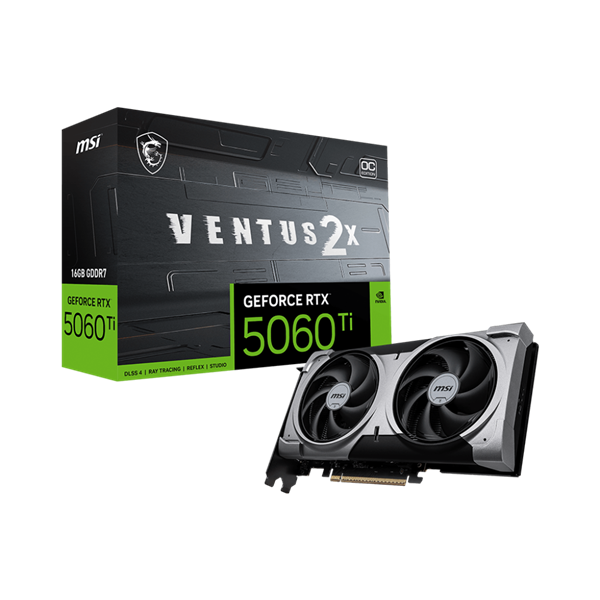 MSI PCI-Ex16x nVIDIA RTX 5060 Ti VENTUS 2X PLUS 16GB DDR7 OC Videokártya 
