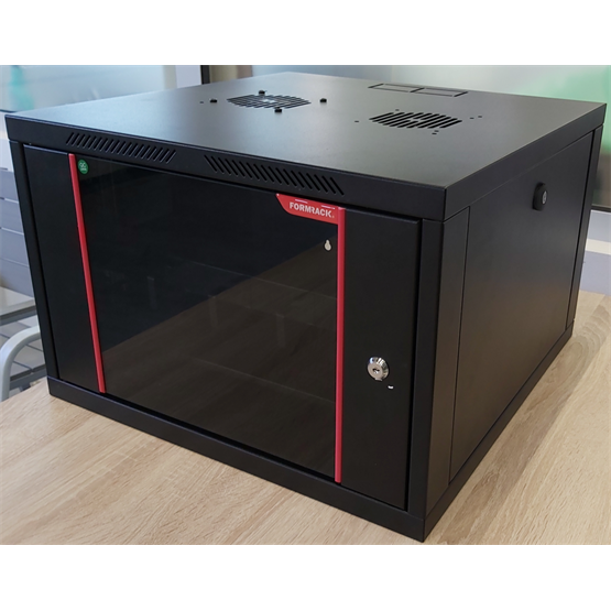 FORMRACK 7U Alfaline 555x560 19" fali rack szekrény - RAL9005 fekete
