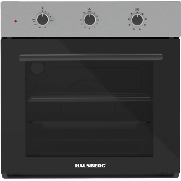 Hausberg HB-8044IN inox-fekete, beépíthető, sütőtér:58L, grill, hőlégkeveréses, sütő