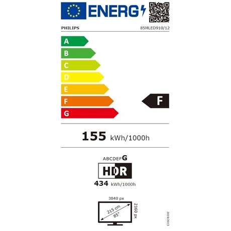 Philips 85MLED910/12 UHD AMBILIGHT SMART QD MINILED TV