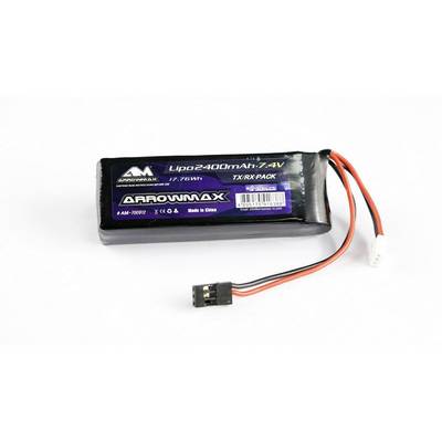 ArrowMax Modell vevő akku (LiPo) 7.4 V 2400 mAh stick JR ArrowMax Modell vevő akku (LiPo) 7.4 V 2400 mAh stick JR