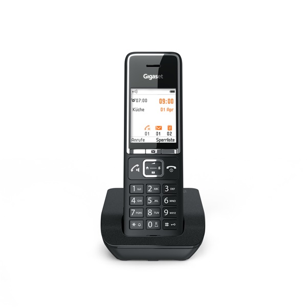 TELEFON készülék, DECT / hordozható Gigaset Comfort 550 FEKETE (S30852-H3001-S204)
