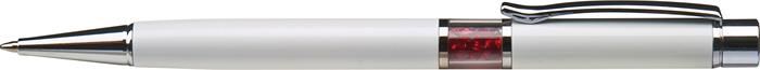 Art Crystella golyóstoll fehér, középen piros SWAROVSKI kristályokkal töltve (TSWGK207)