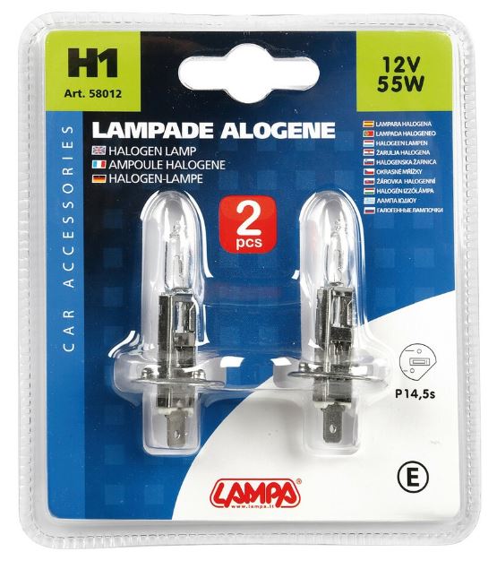 Lampa 12V H1 55W halogén izzó pár (0158012) Lampa 12V H1 55W halogén izzó pár (0158012)