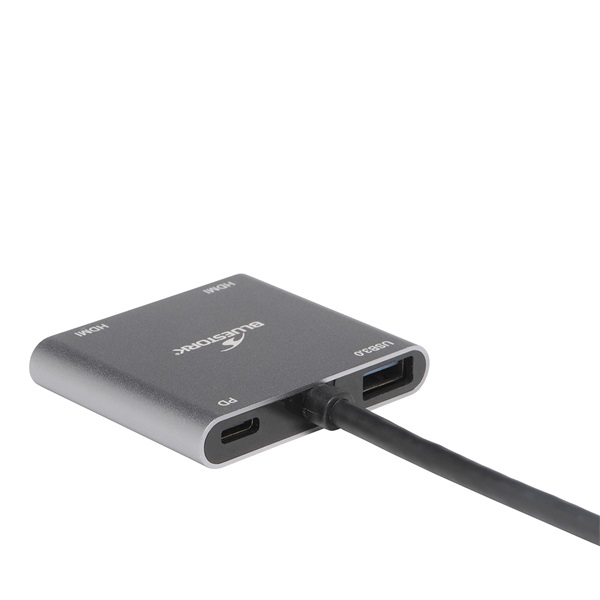 Bluestork  HUB-DUO-HDMI USB Hub Szürke 
