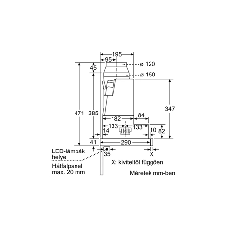 Bosch DFS067A51 PÁRAELSZÍVÓ BEÉPÍTHETŐ