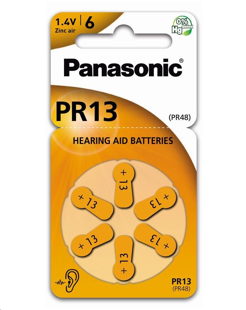 Panasonic 1.4V PR13L/6LB Cink-levegő hallókészülék elem (6db / csomag) (PR-13(48)/6LB) Panasonic 1.4V PR13L/6LB Cink-levegő hallókészülék elem (6db / csomag) (PR-13(48)/6LB)