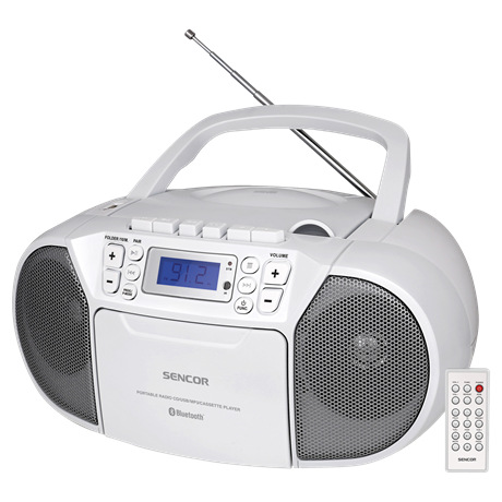 Sencor SPT 3907 W FM rádió CD/BT/MP3/USB/AUX fehér