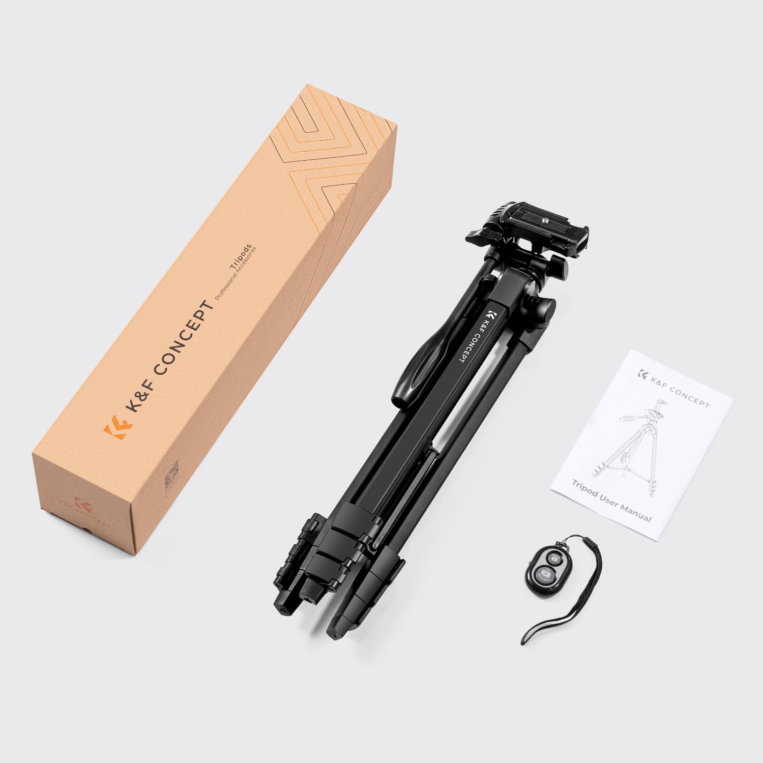 K&F Concept B174A1 állvány, telefontartó adapterrel, bluetooth kioldóval