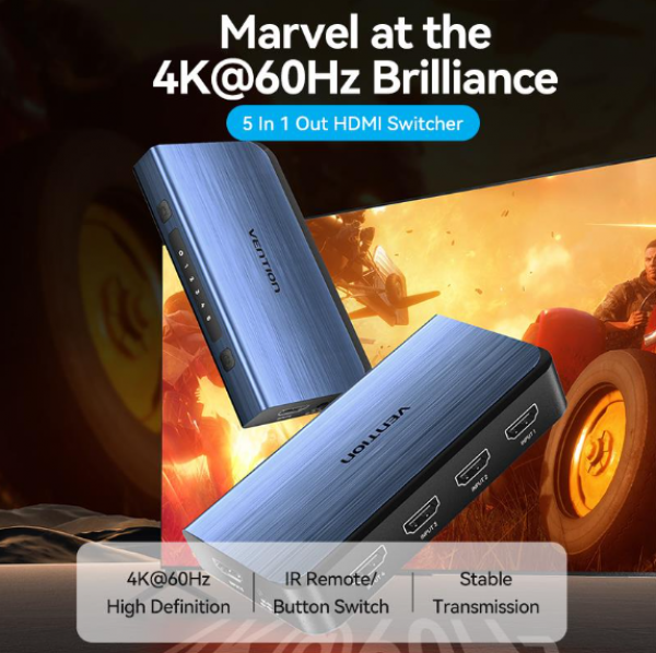 Vention HDMI  5be-1ki Kék switcher