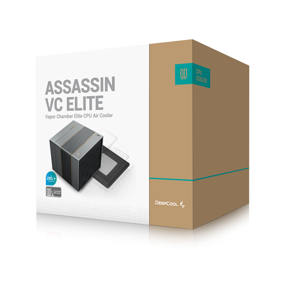 DeepCool   ASSASSIN VC ELITE  max. 20,5dB 104,06 m3/h  4pin  7 db heatpipe 1x12cm 1x14cm PWM CPU Cooler