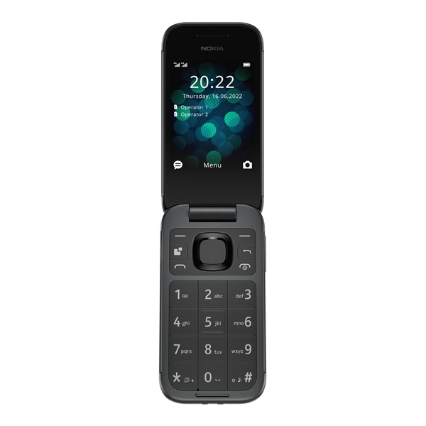 HMD 2660 Flip Dual-Sim mobiltelefon fekete-ezüst (1GF011EPA1A01)