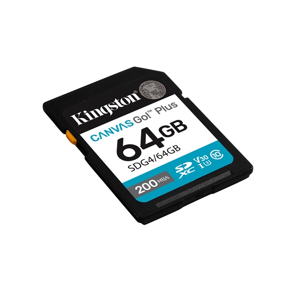 KINGSTON SDXC 64GB Canvas Go Plus Gen4 200R C10 UHS-I U3 V30 Memóriakártya KINGSTON SDXC 64GB Canvas Go Plus Gen4 200R C10 UHS-I U3 V30 Memóriakártya
