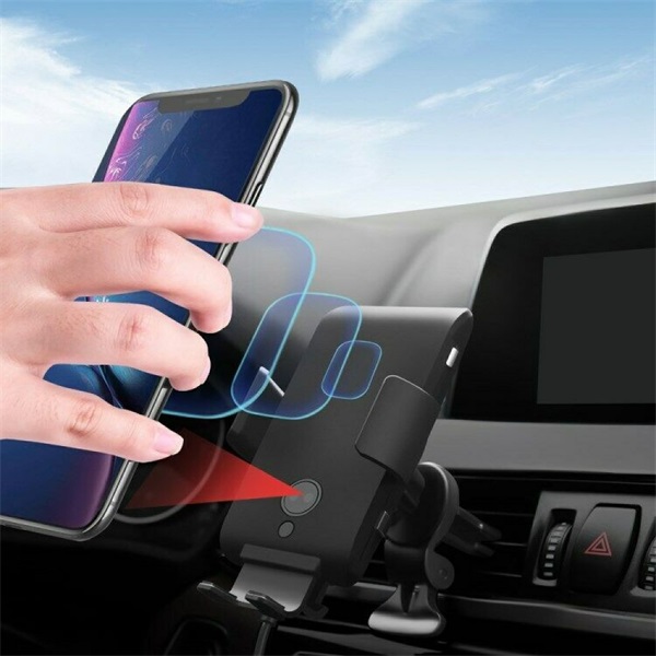 Cellect vezeték nélküli autós töltő és tartó fekete (CAR-HOLDER-WLESS-C13)