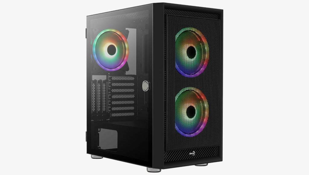 Aerocool ACCM-PB24133.11 Graphite ARGB (Graphite-G-BK-v3) táp nélküli ablakos ház fekete