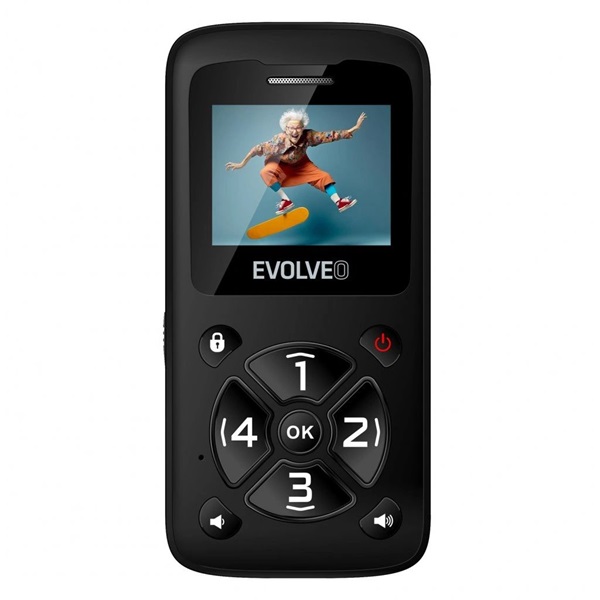 Evolveo EasyPhone ID 1,77"  Mobiltelefon Fekete